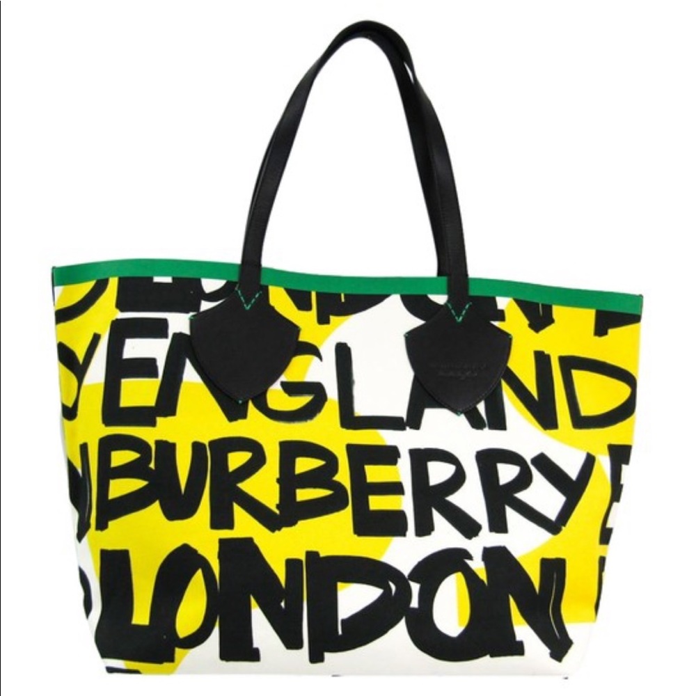 Burberry graffiti reversible tote